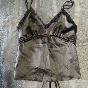 Zara Black Satin Camisole